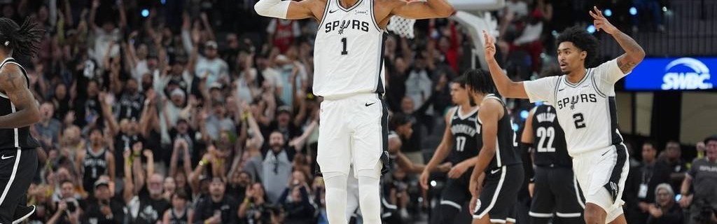 文班亚马开赛至今场均33.3分13.3篮板6盖帽 带队三连胜